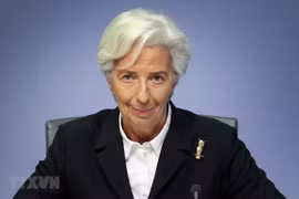 Chủ tịch Ngân hàng trung ương châu Âu (ECB), bà Christine Lagarde. (Ảnh: AFP/TTXVN) 