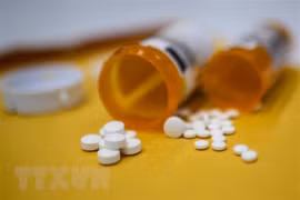 Thuốc giảm đau opioid trong một đơn thuốc tại Washington DC., ngày 18/9/2019. (Ảnh: AFP/TTXVN) 