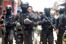 Lực lượng cảnh sát chống khủng bố của Indonesia. (Nguồn: Reuters)