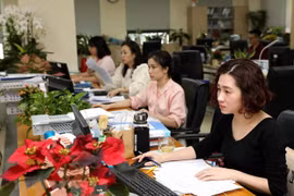 Hoạt động kế toán tại Kho bạc Nhà nước Hà Nội. (Ảnh: Phạm Hậu/TTXVN) 