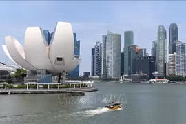 Quang cảnh trung tâm tài chính ở Singapore. (Ảnh tư liệu: AFP/TTXVN)