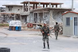 Binh sỹ Syria tại một điểm kiểm soát ở quận Daraa al-Balad, thành phố miền Tây Nam Daraa, ngày 12/9/2021. (Ảnh tư liệu: AFP/TTXVN)