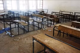 Bên trong một lớp học, nơi các học sinh bị một nhóm vũ trang bắt cóc ở Dapchi, miền Bắc Nigeria. (Ảnh tư liệu: AFP/TTXVN) 