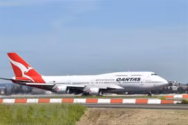 Máy bay của hãng hàng không Qantas Airways tại sân bay Sydney, Australia. (Nguồn: AFP/TTXVN) 