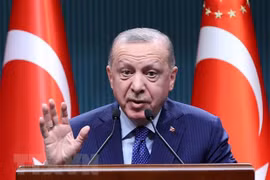 Tổng thống Thổ Nhĩ Kỳ Recep Tayyip Erdogan. (Ảnh: AFP/TTXVN) 