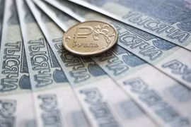 Đồng ruble của Nga. (Ảnh: TASS/TTXVN) 