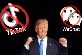 Hai nạn nhân trước đó của Tổng Thống Donal Trump là TikTok và Wechat (Nguồn:GettyImages)