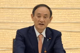 Biểu tượng Olympic tại Tokyo, Nhật Bản ngày 27/3/2020. (Ảnh: AFP/TTXVN) 