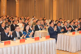 Các đại biểu tham dự lễ kỷ niệm. (Ảnh: Thanh Tùng/TTXVN) 
