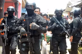 Lực lượng cảnh sát chống khủng bố của Indonesia. (Nguồn: Reuters) 