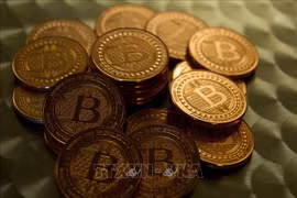 Đồng tiền điện tử bitcoin . (Ảnh: AFP/TTXVN) 