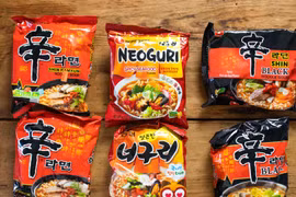 Các sản phẩm mỳ ăn liên của Nongshim. (Nguồn: Nongshim)