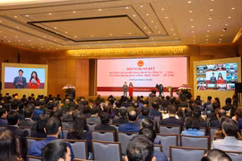Toàn cảnh Hội nghị sơ kết 1 năm vận hành Cổng Dịch vụ công quốc gia. (Ảnh: Minh Sơn/Vietnam+)