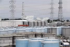 Lò phản ứng số 5 và 6 của nhà máy điện hạt nhân Fukushima ở Okuma, Fukushima, Nhật Bản. (Ảnh: AFP/TTXVN)