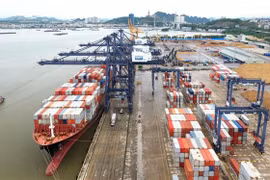 Tàu container tại Cảng quốc tế Cái Lân, Việt Nam. (Ảnh: Thanh Vân/TTXVN)