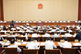 Một phiên họp của Ủy ban Thường vụ NPC. (Ảnh minh họa. Nguồn: Xinhua) 