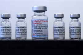 Vaccine ngừa COVID-19 của Pfizer/BioNTech và Moderna. (Ảnh: AFP/TTXVN)