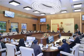 Phiên họp thứ 18, sáng 21/12, UBTV Quốc hội cho ý kiến về nội dung, chương trình kỳ họp bất thường lần thứ 2. (Ảnh: Doãn Tấn/TTXVN)