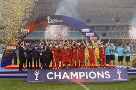 U23 Việt Nam đăng quang ngôi vô địch Giải U23 Đông Nam Á 2022. (Ảnh: TTXVN phát)