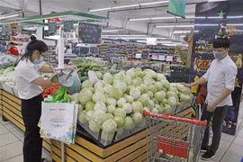 Người dân mua sắm tại siêu thị Winmart. (Ảnh: Trần Việt/TTXVN)