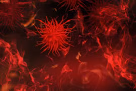 Hình minh họa vẽ 3D của virus đậu mùa khỉ. (Nguồn: newsinfo.inquirer.net)
