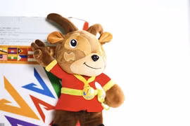 Thú nhồi bông Sao la - sản phẩm kỷ niệm SEA Games 31. (Nguồn: seagames2021.com)