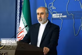 Người phát ngôn Bộ Ngoại giao Iran Nasser Kanaani trong cuộc họp báo ở Tehran. (Ảnh: IRNA/TTXVN)