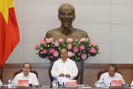 Thủ tướng Nguyễn Xuân Phúc phát biểu chỉ đạo. (Ảnh: Thống Nhất/TTXVN)