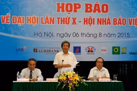 Đại hội lần thứ X Hội Nhà báo Việt Nam (nhiệm kỳ 2015-2020) diễn ra tại Hà Nội trong 3 ngày (từ 7-9/8). (Ảnh: Võ Phương/Vietnam+)