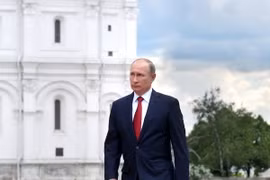 Tổng thống Vladimir Putin tại thủ đô Moskva ngày 12/6 vừa qua. (Ảnh: AFP/TTXVN)