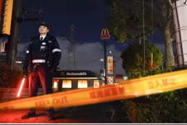 Nhà hàng McDonald's, nơi hai học sinh bị đâm. (Nguồn: Kyodo)