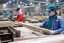 Chế biến gỗ xuất khẩu. (Nguồn: TTXVN)