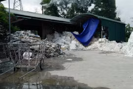 Một cơ sở sản xuất nhựa tái chế.(Ảnh: Mai Mạnh/Vietnam+)