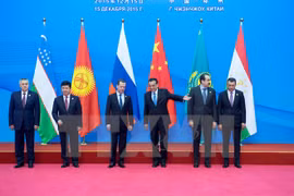 Thủ tướng các nước thành viên SCO tại hội nghị tháng 12/2015. (Nguồn: THX/TTXVN)