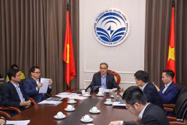 Thứ trưởng Bộ Thông tin và Truyền thông Phan Tâm tại cuộc họp báo ngày 19/12/2019 về việc Việt Nam đăng cai tổ chức Hội nghị và Triển lãm Thế giới số 2020. (Ảnh: Minh Sơn/Vietnam+)