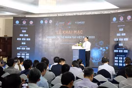 Quang cảnh lễ khai mạc Ngày hội Trí tuệ nhân tạo Việt Nam. (Ảnh: Tiến Lực/TTXVN)