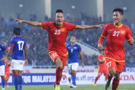 Huy Toàn (25) là một trong ba cầu thủ săn bàn hàng đầu SEA Games 28. (Ảnh: Minh Chiến/Vietnam+)