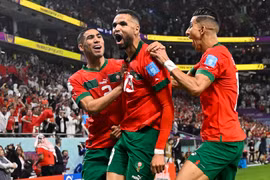 Maroc lập kỳ tích vào bán kết World Cup 2022. (Ảnh; AFP)
