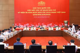 Quang cảnh buổi gặp mặt. (Ảnh: An Đăng/TTXVN)