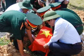 Thanh Hóa: An táng 27 hài cốt liệt sỹ hy sinh tại Lào