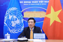 Phó Thủ tướng, Bộ trưởng Bộ Ngoại giao Phạm Bình Minh dự một cuộc họp cấp cao của Hội đồng Bảo an Liên hợp quốc. (Ảnh: Lâm Khánh/TTXVN)