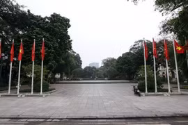 Quảng trường phía trước tượng đài Lý Thái Tổ, Hà Nội. (Ảnh: Anh Tuấn/TTXVN)