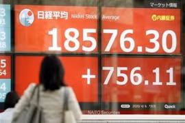Chỉ số Nikkei-225 của Nhật Bản. (Ảnh minh họa. Kyodo/TTXVN)