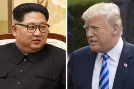 Nhà lãnh đạo Triều Tiên Kim Jong-un (trái) và Tổng thống Mỹ Donald Trump (phải). (Ảnh: AFP/TTXVN)