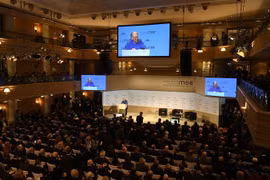 Chủ tịch MSC Wolfgang Ischinger phát biểu tại Hội nghị An ninh Munich ngày 15/2/2019. (Ảnh: AFP/TTXVN)