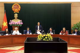 Ông Lê Văn Thành, Ủy viên Trung ương Đảng, Bí thư Thành ủy, Chủ tịch Hội đồng Nhân dân thành phố Hải Phòng phát biểu. (Ảnh: An Đăng/TTXVN)