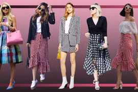 Họa tiết Gingham mang đến những gợi ý phối đồ sang trọng, tinh tế