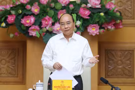 Thủ tướng Nguyễn Xuân Phúc, Chủ tịch Hội đồng phát biểu. (Ảnh: Thống Nhất/TTXVN)