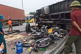 Hiện trường vụ tai nạn (Ảnh: CTV Nguyễn Huệ).
