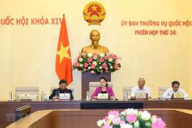 Phiên họp thứ 36 của Ủy ban Thường vụ Quốc hội. (Nguồn: TTXVN)